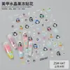 Adesivos de Nail Art de Natal Desenho Animado Fofo Boneco de Neve Pinguim Decorações de Unha 5D Gelatina DIY Adesivos de Unha Adesivos