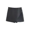 Pantalones Falda Adelgazantes de Cintura Alta con Diseño Irregular para Mujer, Nuevo Estilo Primavera/Verano, Oculta el Vientre, Estilo Universitario, Shorts de Traje