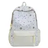 Mochila Escolar para Meninas com Bom Visual e Estampa de Estrelas, Mochila de Grande Capacidade para Alunos do Ensino Fundamental II, Mochila Escolar para Alunos do Ensino Fundamental I (1º ao 6º ano)