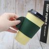 Funda aislante para té con leche, directa de fábrica, para exteriores, portátil, de vidrio, antiescaldaduras, de cuero PU, moderna funda para taza de café.