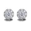 Brincos da Moda com Franja de Zircônia Super Brilhante, Tarraxas Redondas Totalmente Cravejadas de Diamante para Mulheres, Brincos de Cristal Versáteis, Atacado
