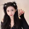 Pinza de Perla con Pluma Coreana Adorno Blanco para la Cabeza Pinza de Borde Popular en Internet Accesorios de Hada Mori