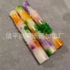 Accesorios para fumar de cuarcita jadeíta jade en color jadeíta con motivos florales, verde brillante, portacigarrillos de tres colores, accesorios para fumar de junta de bambú, portacigarrillos con filtro incrustado