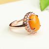 Anillo de Ámbar Natural Aiyu Lleno de Miel y Cera Anillo de Ámbar para Mujeres Venta al por Mayor de Fábrica y Entrega S4022802