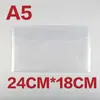Bolsa transparente para documentos tipo ranura horizontal, bolsa para facturas/recibos tamaño A6 vertical troquelada personalizada, bolsa para documentos A5 con ranura