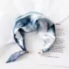 Collar de Perlas de Anacardo de Gama Alta Bufanda de Seda para Mujer Bufanda Delgada de Primavera y Verano Hebilla Magnética Cadena para Clavícula Bufanda Cuadrada Pequeña Nueva Versátil