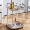 Estante de almacenamiento sofá de lujo ligero mesa de centro sala de estar hogar mesa auxiliar simple creativa para sofá mesa de centro móvil para el hogar dormitorio
