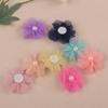 Flor de gasa de tela perlada hecha a medida de 6 cm, pequeña flor, accesorios de joyería, accesorios de flores, accesorios para el cabello, ramillete de flores para la cabeza
