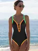 Traje de baño de una pieza para mujer, estilo nuevo, exportación de comercio exterior, sexy y ajustado, que cubre el cuerpo, simple, con cuello halter, espalda descubierta, con amarre, traje de baño para vacaciones