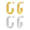Amazon Cross-border Explosions Geometric High-end Sense Earrings French Light Luxury Copper Plated 18K Gold Hollow Earrings Ear Jewelry