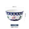 Tigela de arroz étnica personalizada pintada à mão, tigela de sopa pequena para uso doméstico, atacado de fábrica, utensílios de mesa de cerâmica para hotel, tigela de jantar