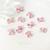Nuevos accesorios de joyería de lazo para uñas, lindo lazo degradado pintado en moca, joyería de uñas, horquilla DIY