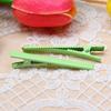Pinza para el pelo de pico de pato fina de 6 cm con borde cruzado, galvanizada, sin costuras, con pintura en aerosol, para flequillo, horquilla para el pelo, bricolaje, pinza lateral para tocado