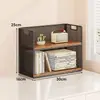 Estante de mesa, organizador de arquivos vertical de vários níveis, prateleira de armazenamento por assunto, armário de armazenamento de livros para mesa de estudante