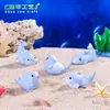 Miniaturas de tiburón y ballena para micro paisajismo, decoraciones DIY lindas y creativas, accesorios de bolsa sorpresa y adornos para coche en miniatura