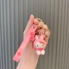 Peluche Mi Melodía Muñeca Rollo de Canela Llavero Kuromi Coche Colgante Pequeño Encanto para Bolso Llavero al por Mayor