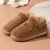 Zapatillas de Algodón Cálidas de Color Sólido con Talón Completo, Felpa Interior, Estilo Pareja Hombre Mujer, Antideslizantes, Algodón, Venta al por Mayor, Nuevo Otoño Invierno