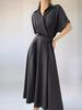Sentido del Diseño Vestido Camisero de Moda para Mujer Verano Nuevo Viajero Elegante Ajustado Ajustado Sentido de Alta Gama Falda con Cintura Ceñida