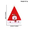 Decoraciones navideñas transfronterizas, gorro de Navidad rojo de terciopelo de una cara, regalo navideño para niños, gorro de Papá Noel de reno de dibujos animados