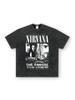 Camiseta de manga corta retro americana para hombre, de verano, de algodón grueso, de marca de moda, de media manga, para niño.