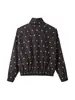 ZA comercio exterior transfronterizo artículo popular de ropa para mujer 2026 otoño nuevo moda europea y americana chaqueta bomber holgada de puntos negros