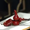 Llavero de Calabaza de Loto Bermellón del Año de la Serpiente 2025 Arena Roja Fortuna y Paz Adorno Colgante para Artículos de Viaje