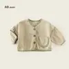 Outono de 2025 Roupas Infantis Novas Roupas de Outono Infantis Meninas Meninos Cardigãs Amigo da Pele Estilo Casual Estilo Coreano Jaquetas de Algodão Lavado