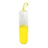 Tubo Transparente Caja Protectora Tipo Cápsula con Letras Blancas Impresas, Caja de Regalo con Tapa Transparente y Cordón de Color a Juego para Almacenamiento con Base de Color