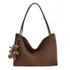 Bolso de Hombro Trendy con Textura Tejida Retro Otoño/Invierno Nuevo Estilo Versátil Texturizado Bolso de Hombro Único Gran Capacidad Bolso Tote para Viajes Diarios para Mujer