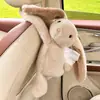 Nueva Caja de Pañuelos para Coche Blue Rain con Diseño de Oso y Conejo de Dibujos Animados, Caja de Pañuelos Colgante para el Interior del Coche