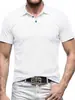 Comercio Exterior Transfronterizo Europeo y Americano Verano Nuevo Estilo Cuello Solapa Casual Camisa Polo Moda Hombre Color Sólido Manga Corta Camiseta