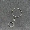 Llavero Plano Cadena de Cuatro Secciones Colgante de Metal Material Hecho a Mano Accesorios para Llavero Llavero de Acero Inoxidable
