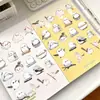80 lindo pájaro carbonero de cola larga de dibujos animados, pájaro regordete dibujado a mano, pegatinas de transferencia impermeables para cuadernos de bricolaje y teléfonos móviles