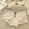 Calzoncillos tipo bóxer para mujer, Algodón 10A Antibacterianos Entrepierna Extendida Dos en Uno Anti-Exposición Calzoncillos tipo bóxer para niñas, Algodón Puro