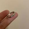 Anel de pigmento de prata Zircônia Open Ring Set Mulheres Estilo Frio Elegante Casal Anel Moda Personalizado Dedo Anel Moda