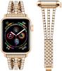 Adecuado para Apple Ultra Watch, cadena de metal, correa de diamantes, Apple Watch Series, correa de acero con diamantes de imitación