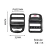 Fabricante de Hebillas para Bolsas Hebilla de Ajuste Curva de Cuatro Velocidades 2.5 Hebilla Trapezoidal Hebilla de Malla Hebilla de Ajuste para Correa de Mochila Hebilla de Sujeción