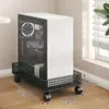 Suporte para Gabinete de Computador de Mesa Suporte Móvel para Chassi Base Prateleira Elevada com Rodinhas para Armazenamento Doméstico