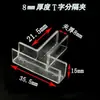 Ranura Transparente para Tarjetas Clip para Acuario Hebilla Cruzada Conector de Pantalla Acrílica Clip de Fijación en Ángulo Recto con Forma de L para Tablero KT