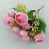Buquê de Flor Artificial Camélia de Concubina Imperial Decoração de Guia de Caminho de Flores para Mão de Noiva Arranjo de Flores de Casamento Falso Ornatos Flor de Seda Atacado