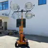 Torre de Iluminação Móvel Tipo Carrinho Hmf953-S Gerador a Diesel Torre de Iluminação de 5m de Altura Iluminação Rodoviária