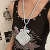 Bolsa Original Nova para Mini Fone de Ouvido Apple AirPods Bolsa de Cosméticos para Pendurar no Pescoço Bolsa Portátil Dobrável para Fone de Ouvido Colar para Mulheres