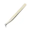 Pinzas para Pestañas Postizas de Fábrica, Rizador de Pestañas para Injerto de Artista de Pestañas, Clip de Pluma Dorada de Delfín, Herramienta de Clip para Florecimiento de Alta Precisión, Pinza para Cejas