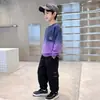 Conjunto de otoño para niños 2026 ropa infantil nueva, conjunto de dos piezas de sudadera elegante y genial para niños pequeños