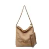 Bolso de Hombro Grande de Ante Retro Otoño/Invierno Bolso Hobo Pequeño Estilo Chanel Acolchado de Diamantes con Cadena Bolso de Hombro Único Cruzado