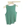 Camisola de punto verde estilo francés para mujer, prenda exterior de verano, corte ajustado, sexy, espalda bonita, top corto sin mangas