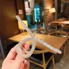 Celebridade da Internet Coreana Prendedor de Cabelo Grande Acessórios de Cabelo Prendedor de Garra de Metal Prendedor de Cabelo com Pérola Parte de Trás da Cabeça Elegante Prendedor de Tubarão Prendedor de Cabelo Garra de Cabelo