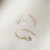 Amor Prata de Lei S925 Rocky Clássico Simples Diamante Nu Exquisito Pequeno Senso de Design Pingente de Diamante Único Gancho de Orelha M06063