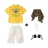 Ropa de Moda Street Dance Ropa de Hip-Hop para Actuación Infantil Traje de Hiphop Infantil Ropa de Actuación Street Dance Genial para Niños y Niñas Verano