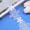 Accesorios Bordados de Flores Blancas y Negras Se Pueden Cortar en Flores Individuales para Decorar Encaje Ropa de Seda de Leche Accesorios